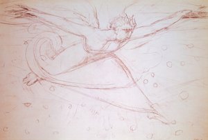 Angel walking, tegning av William Blake (1757-1827) av William Blake