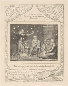 Jobs bok, Plate 12, Elihus vrede av William Blake