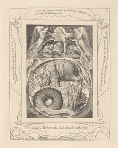 Jobs bok, Plate 15, Behemoth og Leviatan av William Blake