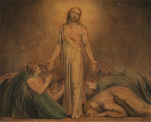 Kristus viser seg for apostlene etter oppstandelsen av William Blake