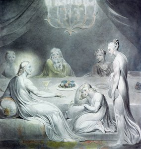 Kristus i huset til Marta og Maria eller Den angrende Magdalen av William Blake