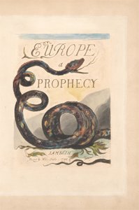 Europa. En profeti, plate 2, tittelside av William Blake