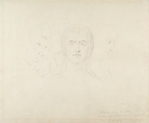 Five Visionary Heads of Women, ca. 1820 (grafitt på papir) av William Blake