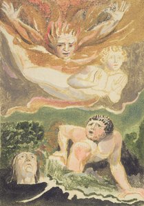 Fire nakne menn som dukker opp fra elementene, plate 4 fra 