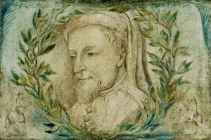 Geoffrey Chaucer, ca. 1800 (tempera på lerret) av William Blake