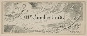 George Cumberlands meldingskort, 1827. av William Blake