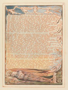 Jerusalem, Plate 19, Hans barn ble forvist fra hans bryst... av William Blake