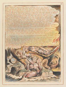Jerusalem, Plate 50, Atlanterhavsfjellene.... av William Blake