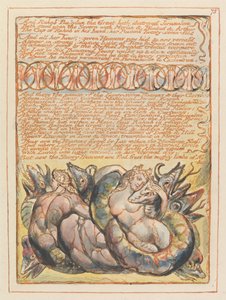 Jerusalem, Plate 75, Og Rahab Babylon den store.... av William Blake