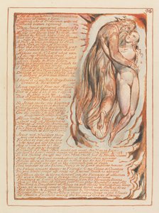 Jerusalem, plate 96, mens solen og månen leder fremover .... av William Blake