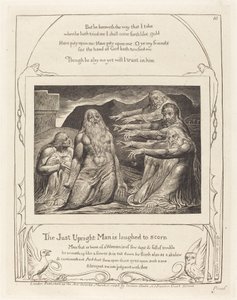 Job irettesatt av sine venner av William Blake