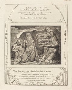 Job irettesatt av sine venner av William Blake