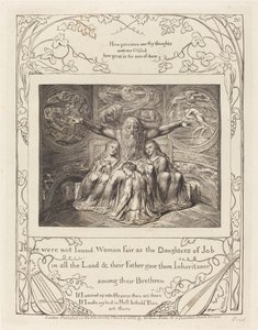 Job og hans døtre av William Blake