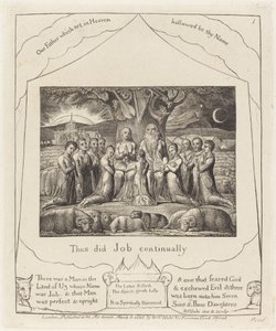 Job og hans familie av William Blake