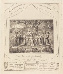 Job og hans familie av William Blake