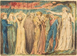 Joseph av Arimathea forkynner for britene av William Blake