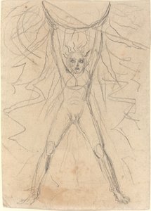 Los Supporting the Sun [recto] av William Blake