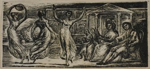 Menalcas Watching Women Dance, fra The Pastorals of Virgil av William Blake