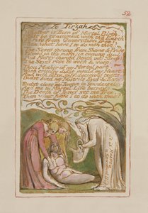 S.125-1950.pt52 Til Tirzah: plate 52 fra Songs of Innocence and of Experience (kopi AA) c.1815-26 (etsing, blekk og wc) av William Blake