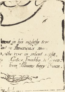 Gjenta fra fragment av kansellert plate for "A Prophecy" av William Blake