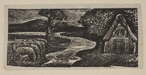 Sabrinas Silvery Flood, fra Thorntons Pastorals of Virgil, 1821. av William Blake
