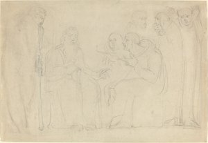 Saint Augustine konverterer kong Ethelbert av Kent av William Blake