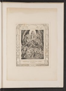 Satan foran Guds trone, 1825. av William Blake