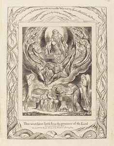 Satan går ut fra Herrens nærvær av William Blake
