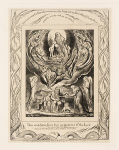 Satan trer fram fra Herrens nærvær av William Blake