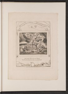 Satan slår jobb med byller, 1825. av William Blake