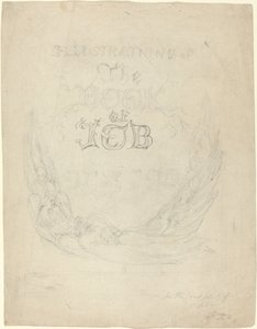 Skisse for tittelsiden til de graverte illustrasjonene til Jobs bok av William Blake