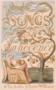 Songs of Innocence, Plate 2, tittelside (Bentley 3) av William Blake
