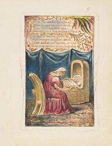 Sanger om uskyld og om erfaring: Cradle Song andre plate: Wept for me..., ca. 1825. av William Blake