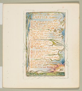 Songs of Innocence and of Experience: Earth's Answer, ca. 1825. av William Blake