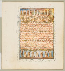 Sanger om uskyld og erfaring: skjærtorsdag, ca. 1815. av William Blake