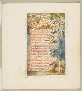 Sanger om uskyld og erfaring: Natt, ca. 1825. av William Blake