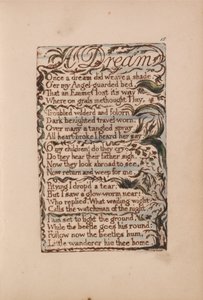 Songs of Innocence and of Experience, Plate 15, A Dream (Bentley 26) av William Blake