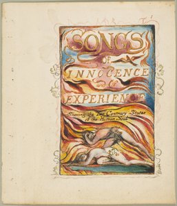Sanger om uskyld og erfaring, viser de to motstridende tilstandene til den menneskelige sjel..., ca. 1825. av William Blake