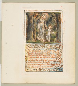 Sanger om uskyld og om erfaring: The Little Boy Found, ca. 1825. av William Blake