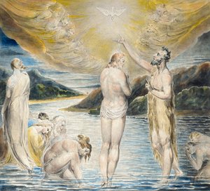 Kristi dåp, c1803 av William Blake