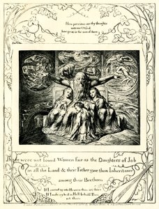 The Book of Job 42:15 illustrert av William Blake av William Blake