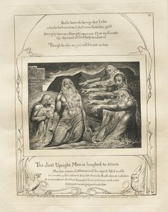 Jobs bok: Pl. 10, Den rettferdige mannen blir latterliggjort av William Blake