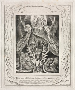 Jobs bok: Pl. 16, Du har fullbyrdet den ugudeliges dom av William Blake