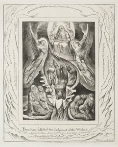 Jobs bok: Pl. 16, Du har oppfylt de ugudeliges dom, 1825. av William Blake