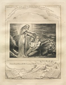 Jobs bok: Pl. 17, jeg har hørt deg med ørets hørsel, men nå ser mitt øye deg av William Blake