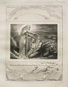 Jobs bok: Pl. 17, jeg har hørt deg med ørets hørsel, men nå mitt øye..., 1825. av William Blake