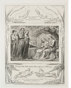 Jobs bok: Pl. 19, Hver og en ga ham også et stykke penger, 1825. av William Blake