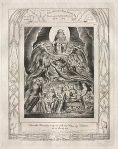 Jobs bok: Pl. 2, Da den Allmektige ennå var med meg, Da mine barn / var rundt meg av William Blake