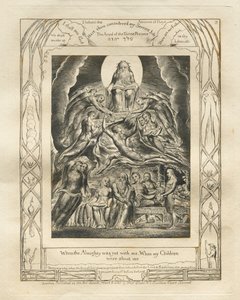 Jobs bok: Pl. 2, Da den Allmektige ennå var med meg, Da mine barn / var rundt meg av William Blake