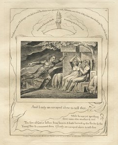 Jobs bok: Pl. 4, Og jeg er bare rømt alene for å fortelle deg det av William Blake